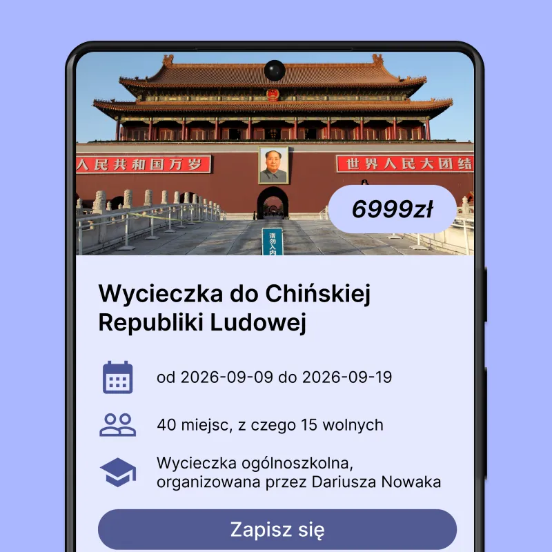 Interfejs użytkownika w wycieczkach